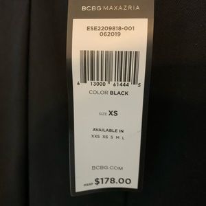 BCBG MAXAZRIA Single Pleated High Waisted Pant
